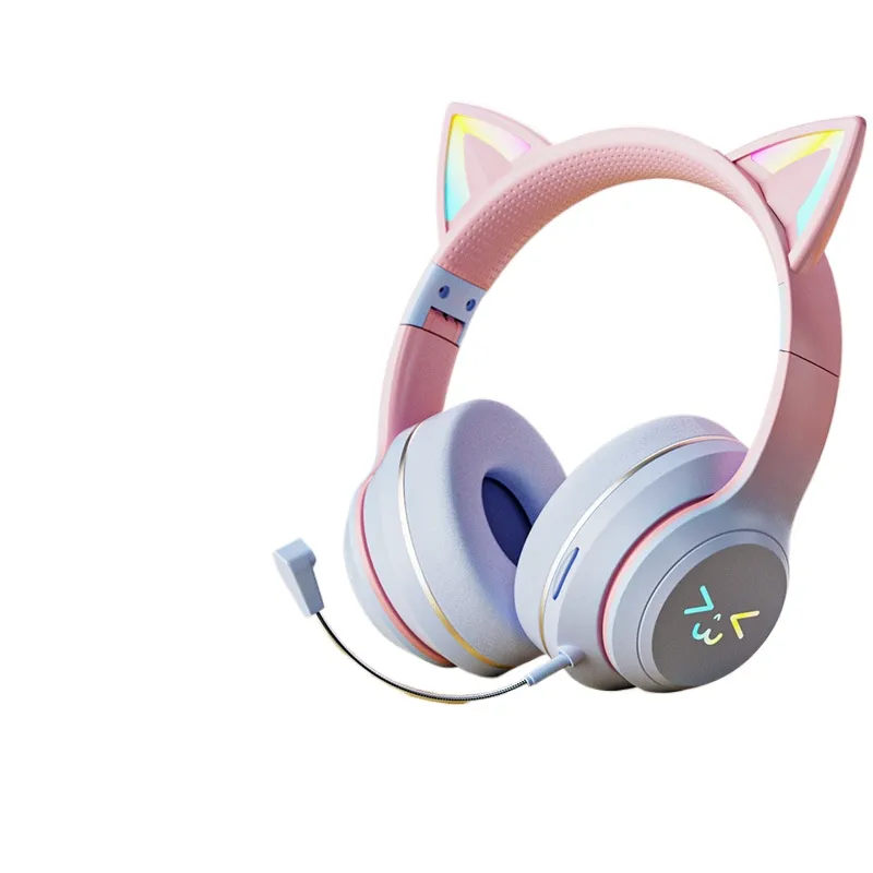 Cat Ear Bluetooth Headset Led - سماعات رأس لاسلكية بتقنية البلوتوث على
