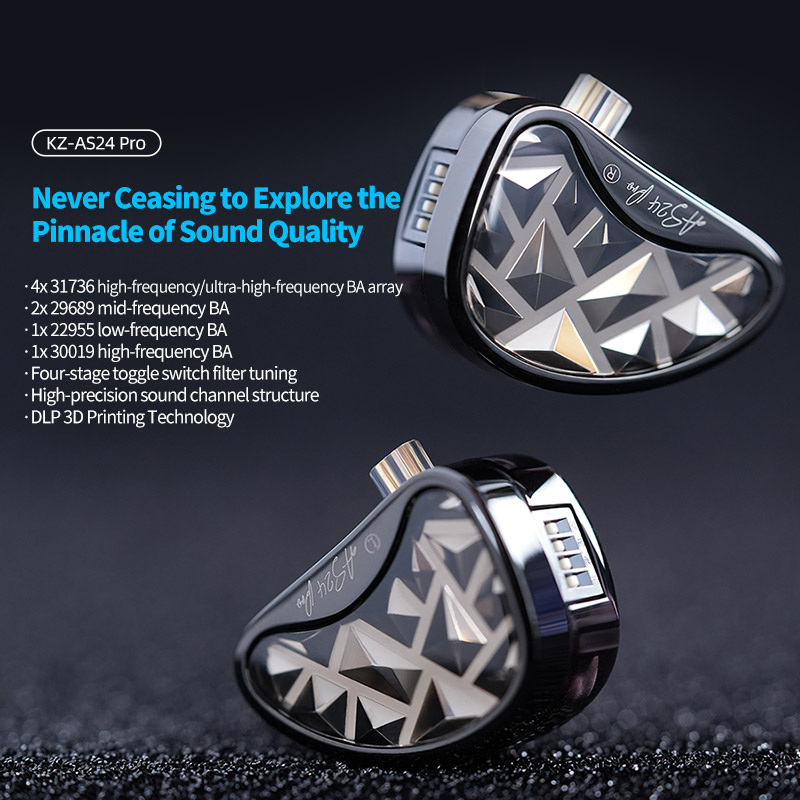 Planar Magnetic Iem Earphones - سماعات أذن سلكية KZ AS24 PRO