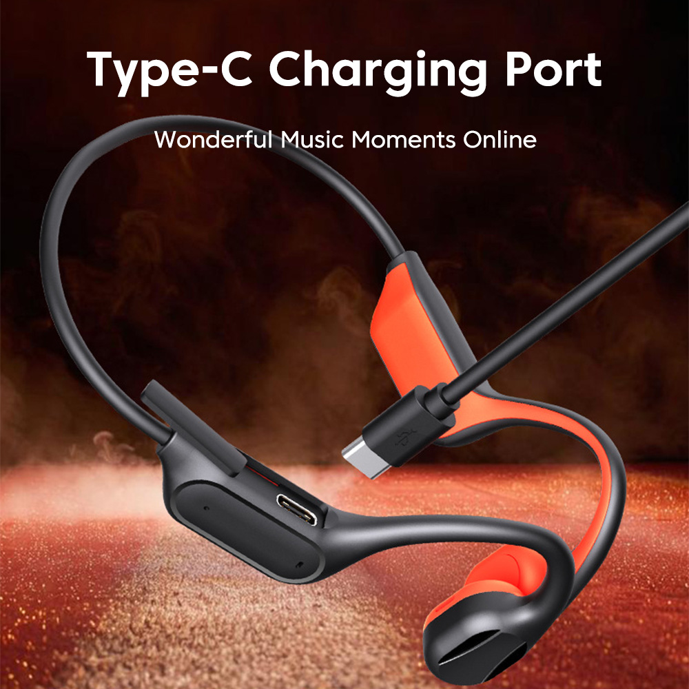 Anc Wireless Over Ear Headphones - سماعات رأس رياضية بتقنية التوصيل العظمي،