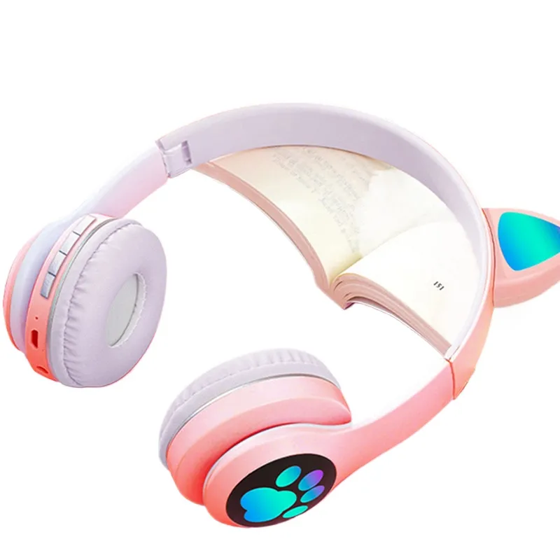 سماعات رأس لاسلكية على شكل أذن - مراجعة Cat Ear Bluetooth Headset Led وسعره
