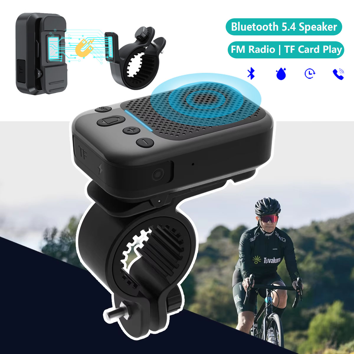 دراجة صغيرة مكبر صوت لاسلكي بل - مراجعة Portable Bluetooth Speaker Waterproof Ipx7 وسعره