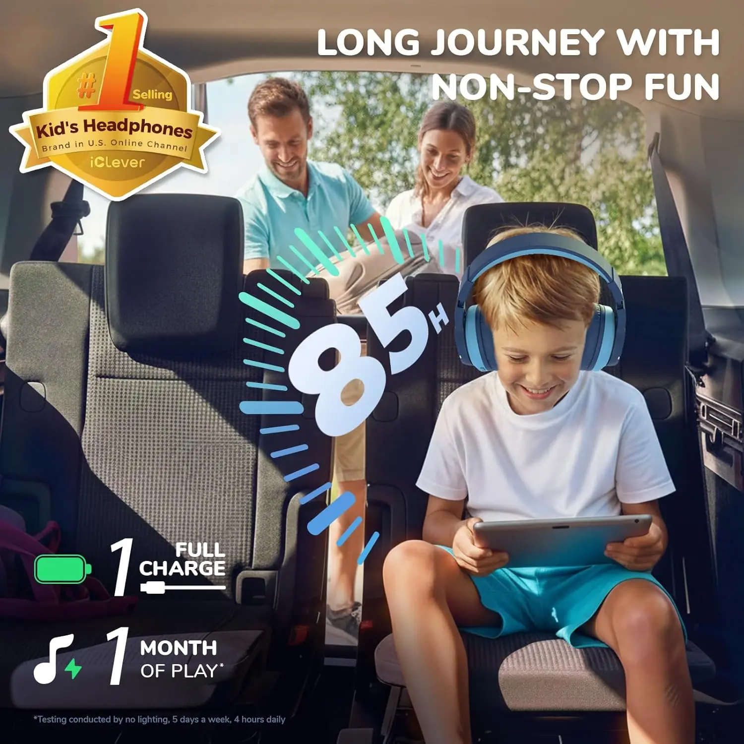 سماعات رأس بلوتوث للأطفال iCle - مراجعة Anc Wireless Over Ear Headphones وسعره
