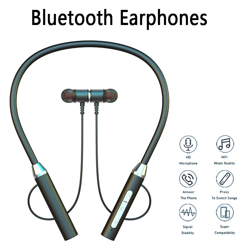9D سماعة لاسلكية تعمل بالبلوتو - مراجعة Magnetic Neckband Sports Earphones وسعره