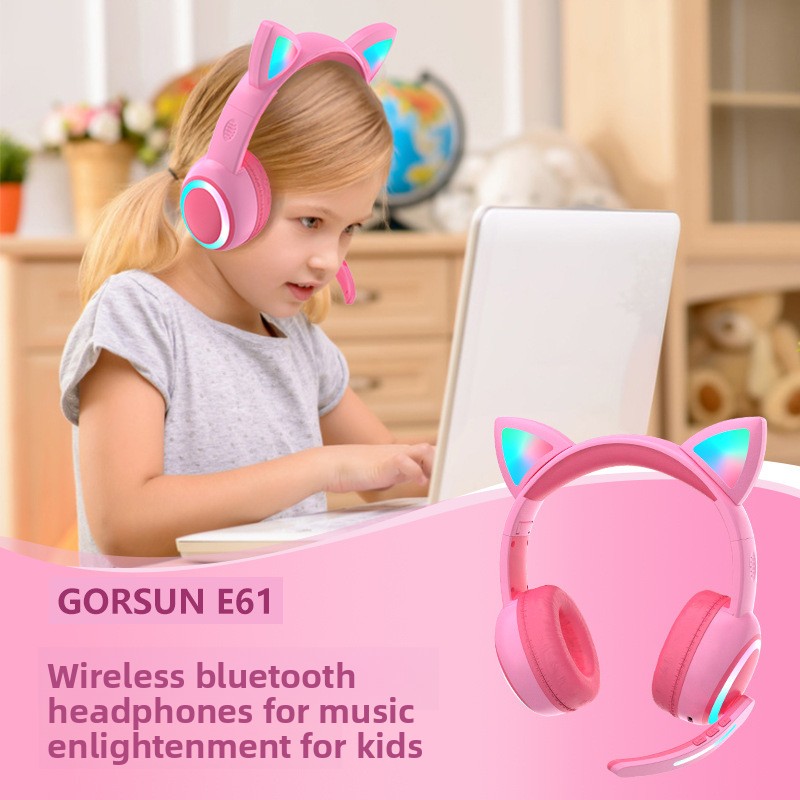 سماعات رأس بلوتوث بتصميم أذن ا - مراجعة Cat Ear Bluetooth Headset Led وسعره